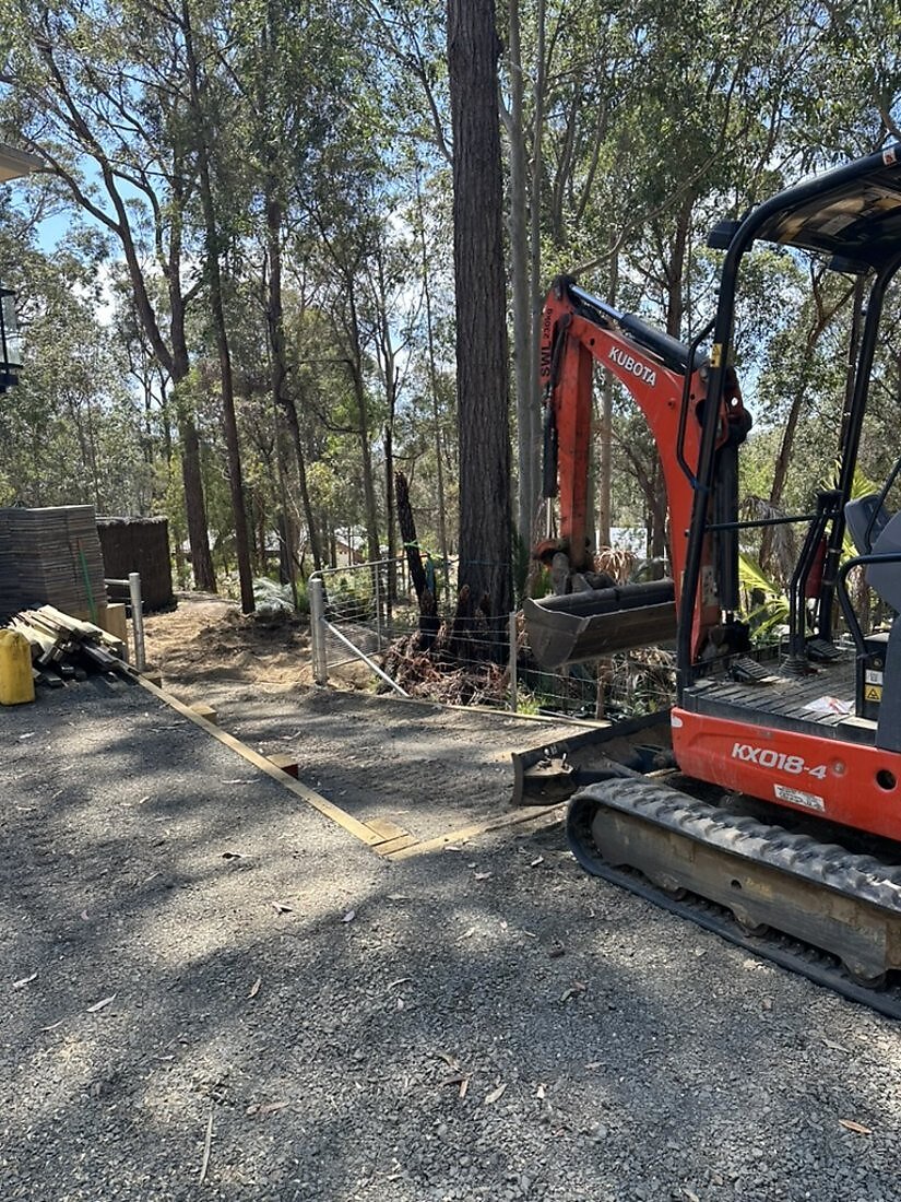 Excavator site works